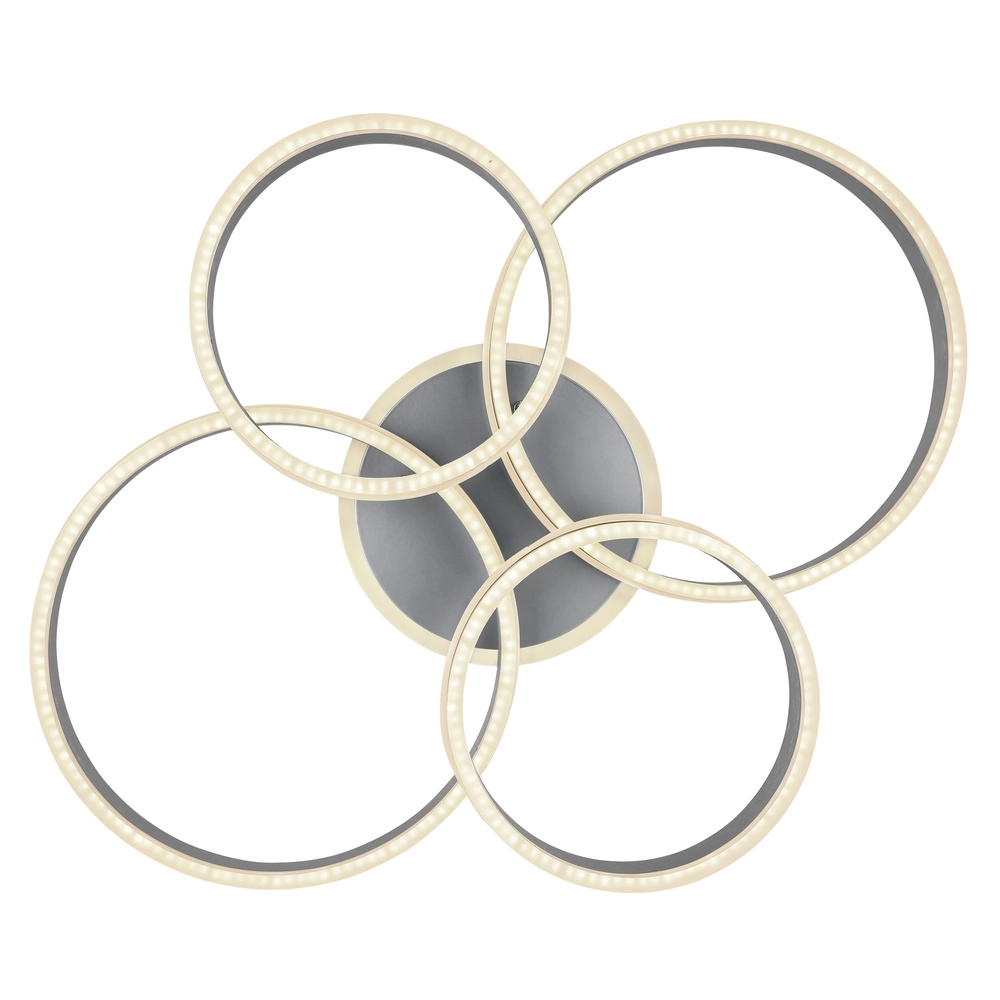 Ceiling lamp Rubio Grey 4 rings Globo 9007371419913