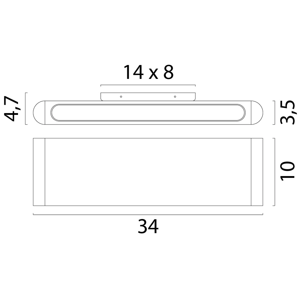 Modern wall spotlight Atina 34cm white Masterlight 8718121391663