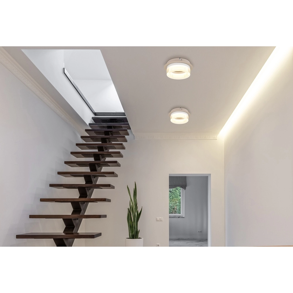 Modern ceiling lamp Zara sand brown Ø 16cm Globo 9007371567065