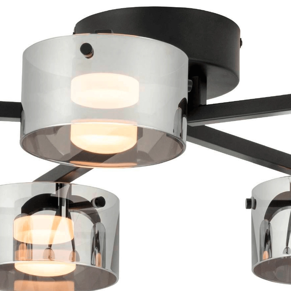 Ceiling lamp with smoke glass Copillos Stars of Light 9002759398743