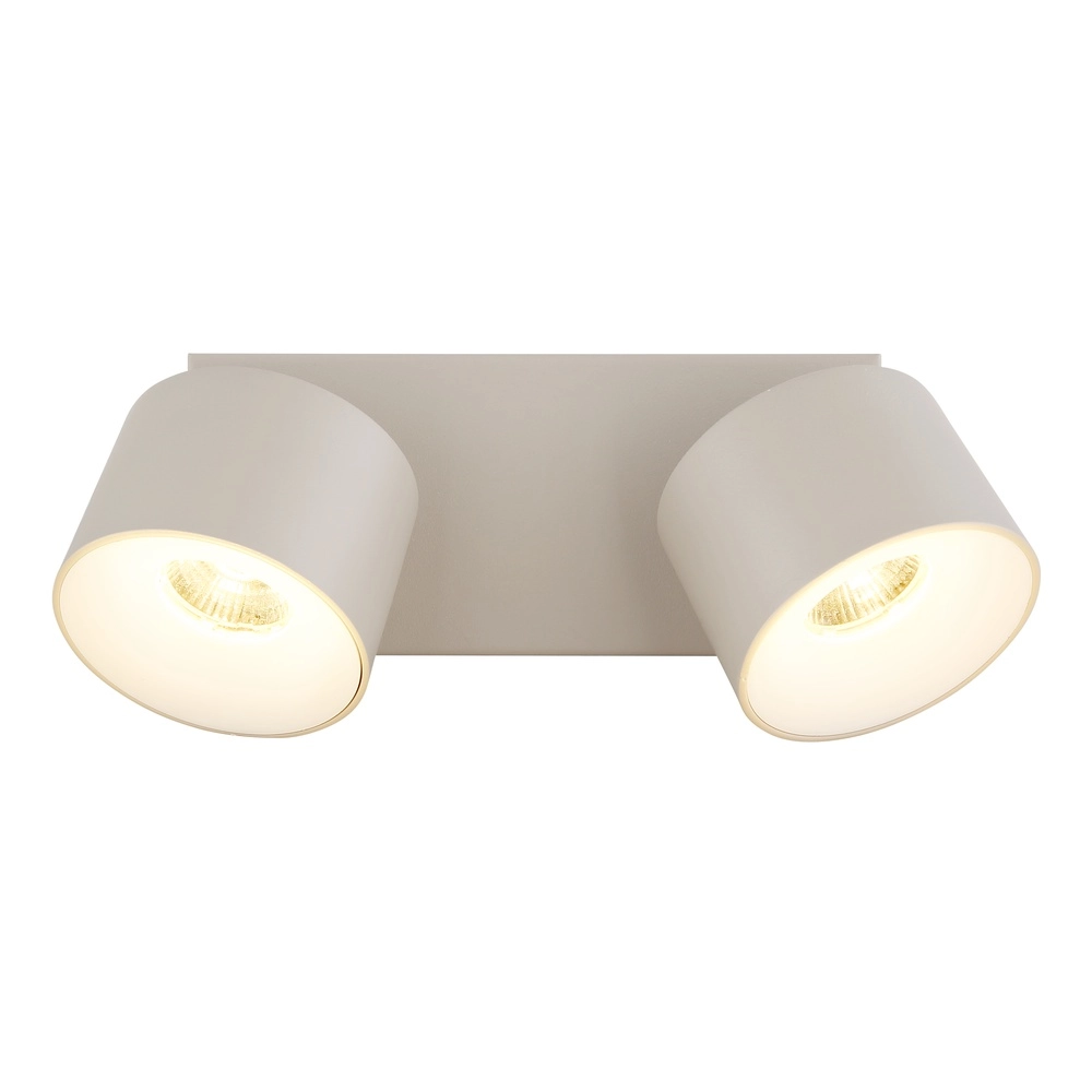 2-light ceiling spotlight Rae sand brown Globo 9007371578863