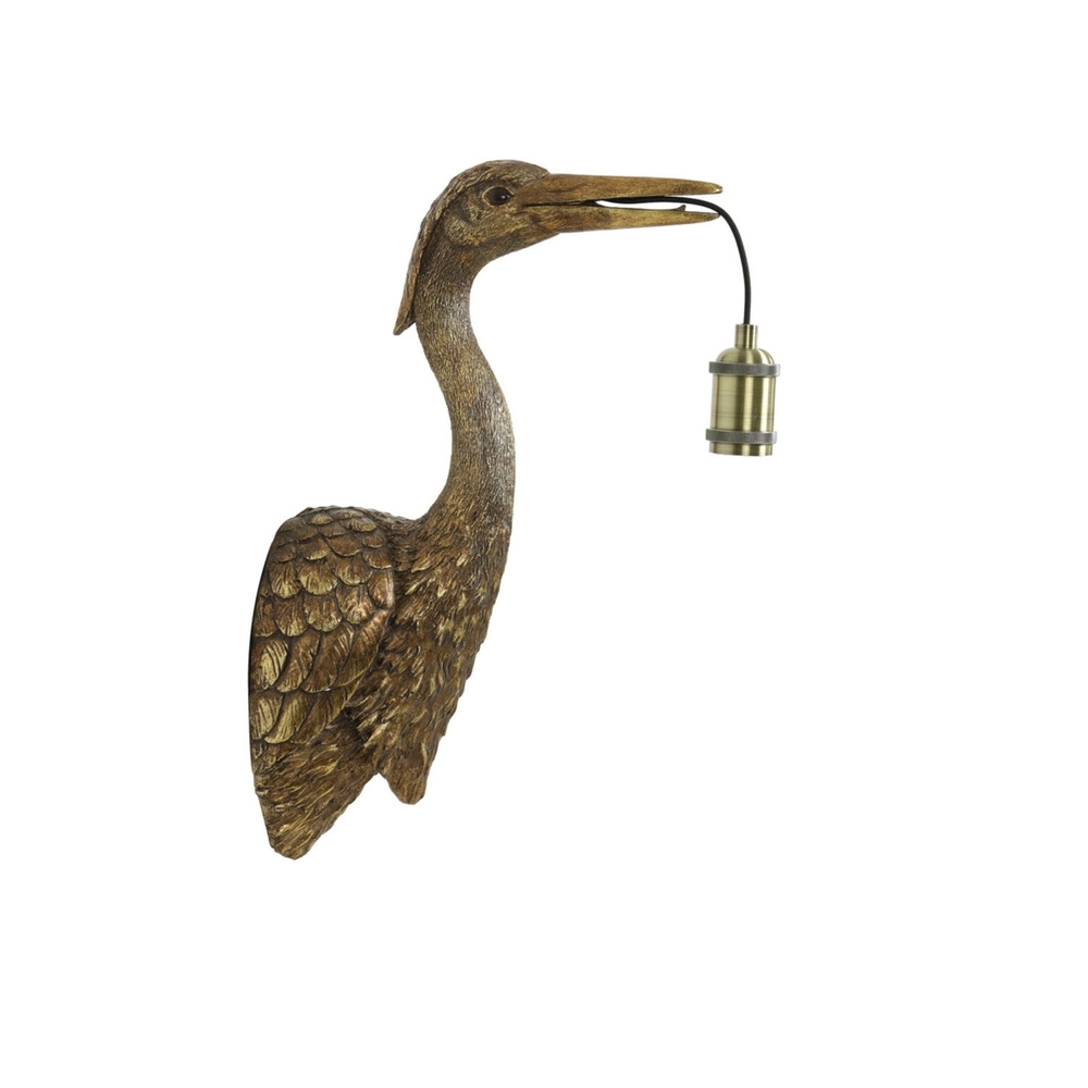 Wall lamp Crane Bronze bird