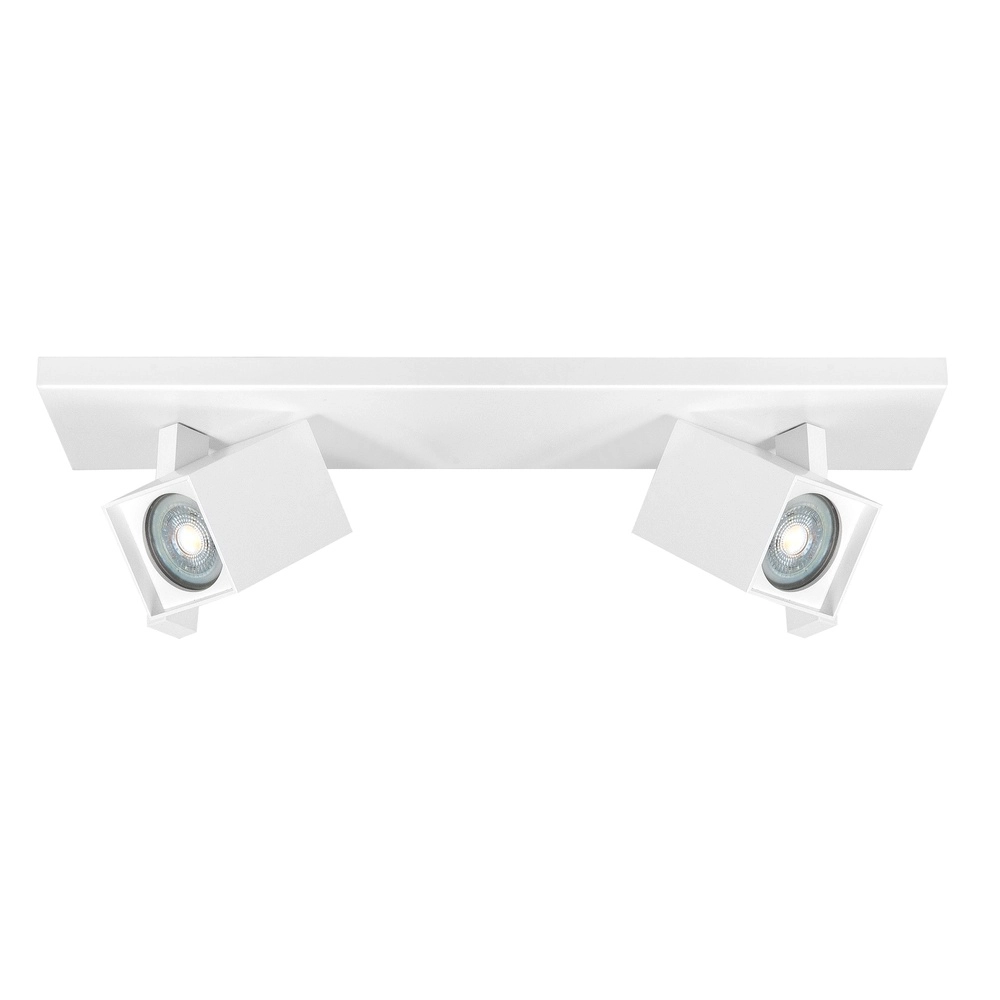 Square surface-mounted spot Oslo white 2-lights