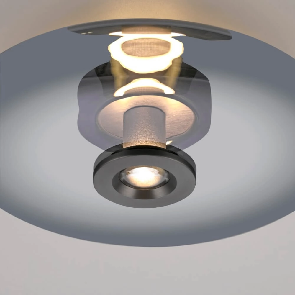 Designer ceiling lamp Pure Vitrum gray Paul Neuhaus 4012248382660