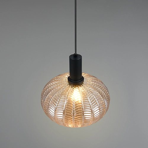 Classic pendant lamp Elvezia Amber glass Trio 4017807677768