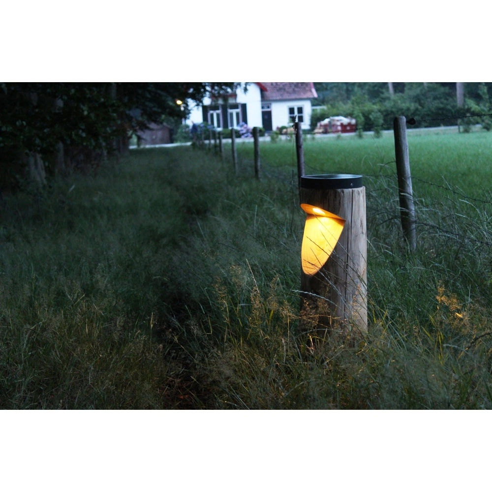 Wooden solar path lighting Bosco Solar Chestnut - 65cm - 2700K Timberlab 8716803513747