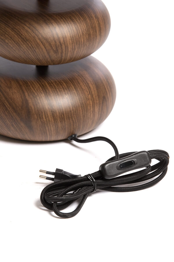 Table lamp Danialo wood with brown 50cm Light & Living 8717807759575