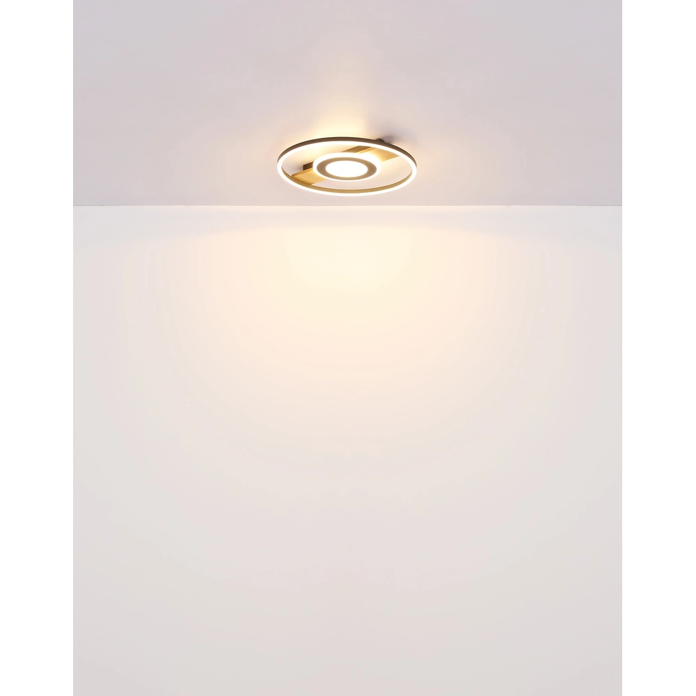 Black ceiling lamp Pikara Design with wood Globo 9007371462711