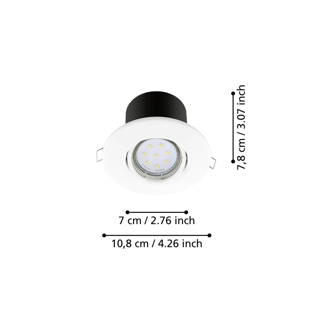 Recessed spotlight Peneto 2 nickel Eglo 9002759968618