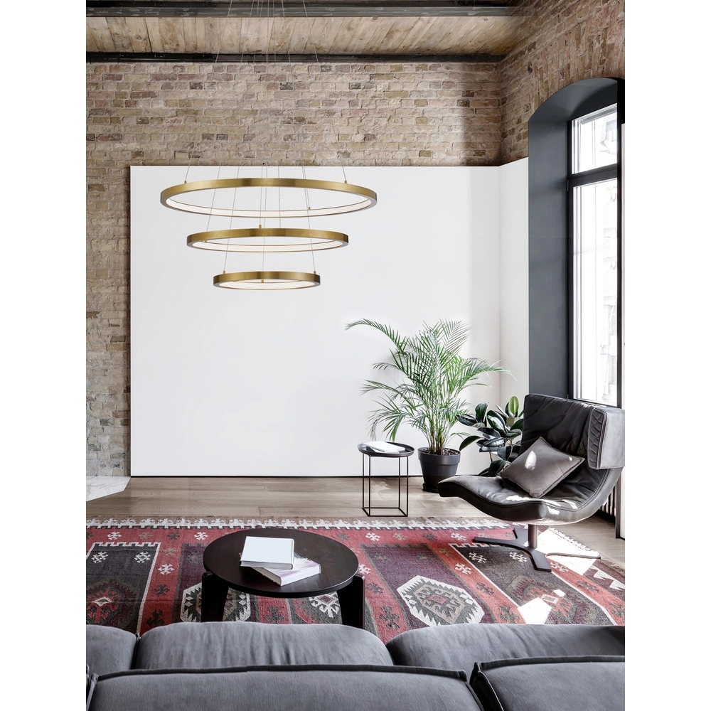 Golden pendant lamp Empatia Design Triple