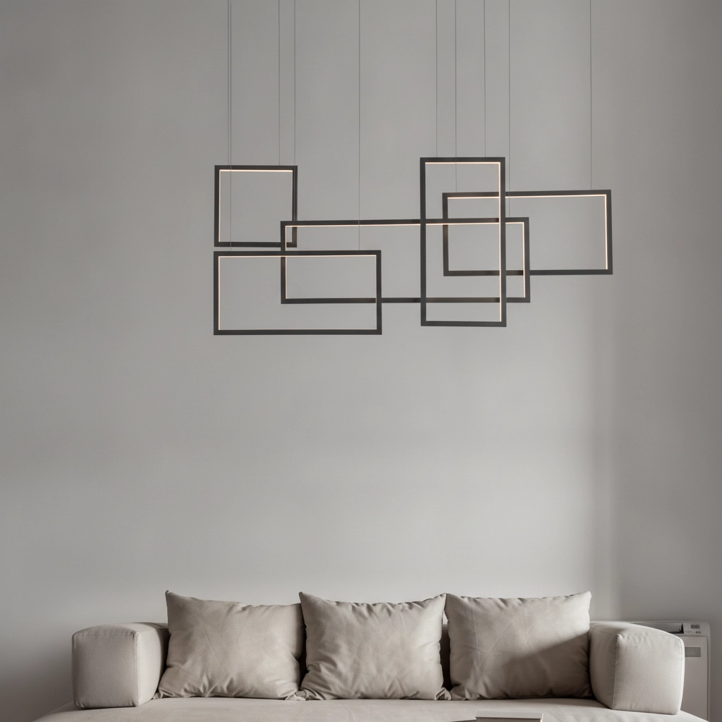 Pendant lamp Cornice Black design Lyora 5212017424716