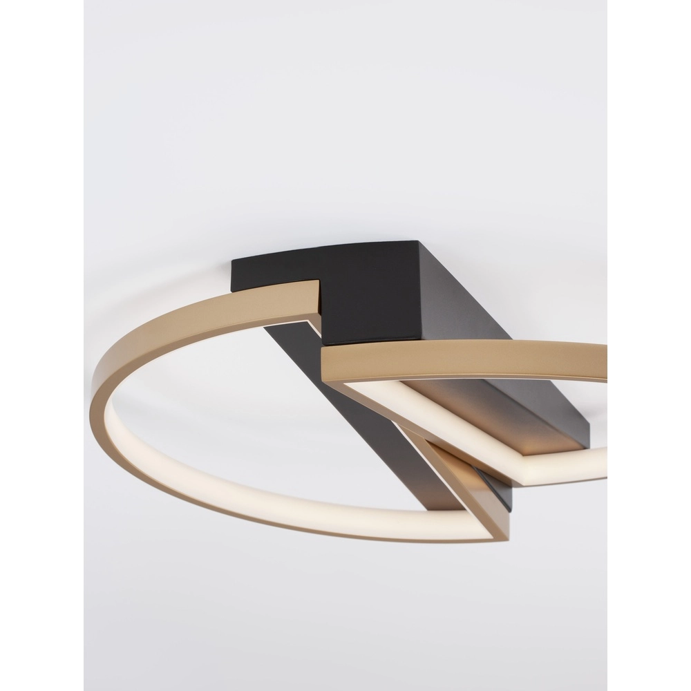 Design ceiling lamp Elize black with gold Ø 43,2cm Lyora 5212017433152