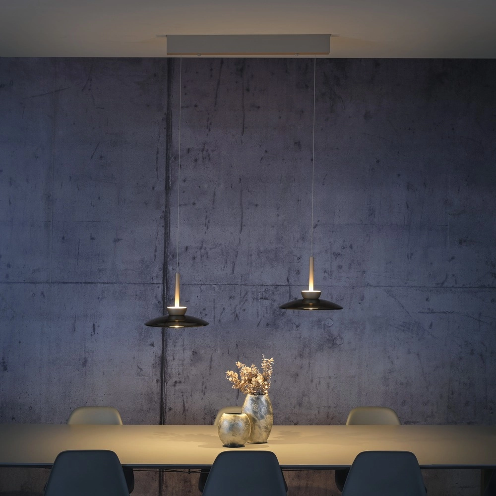 2L dining table pendant lamp Pure Moon Bronce with amber glass Paul Neuhaus 4012248392980