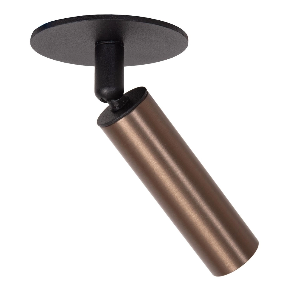 Ceiling spotlight Keoni Ø 8cm coffee brown Lucide 5411212094360