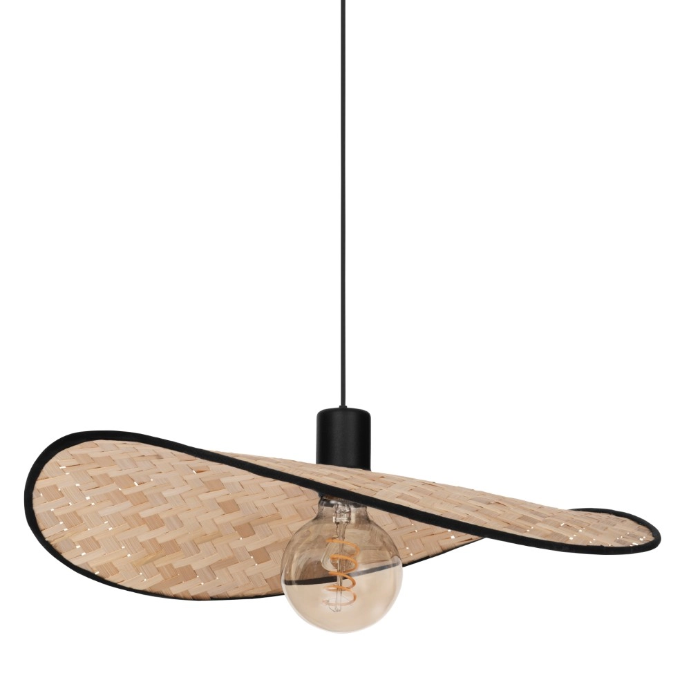 Rattan ceiling lamp Marywell 50x34cm - E27