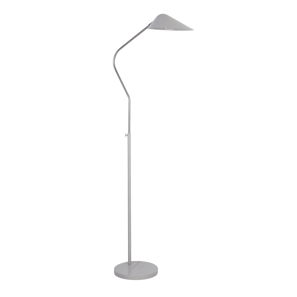Floor lamp Swan chrome with white