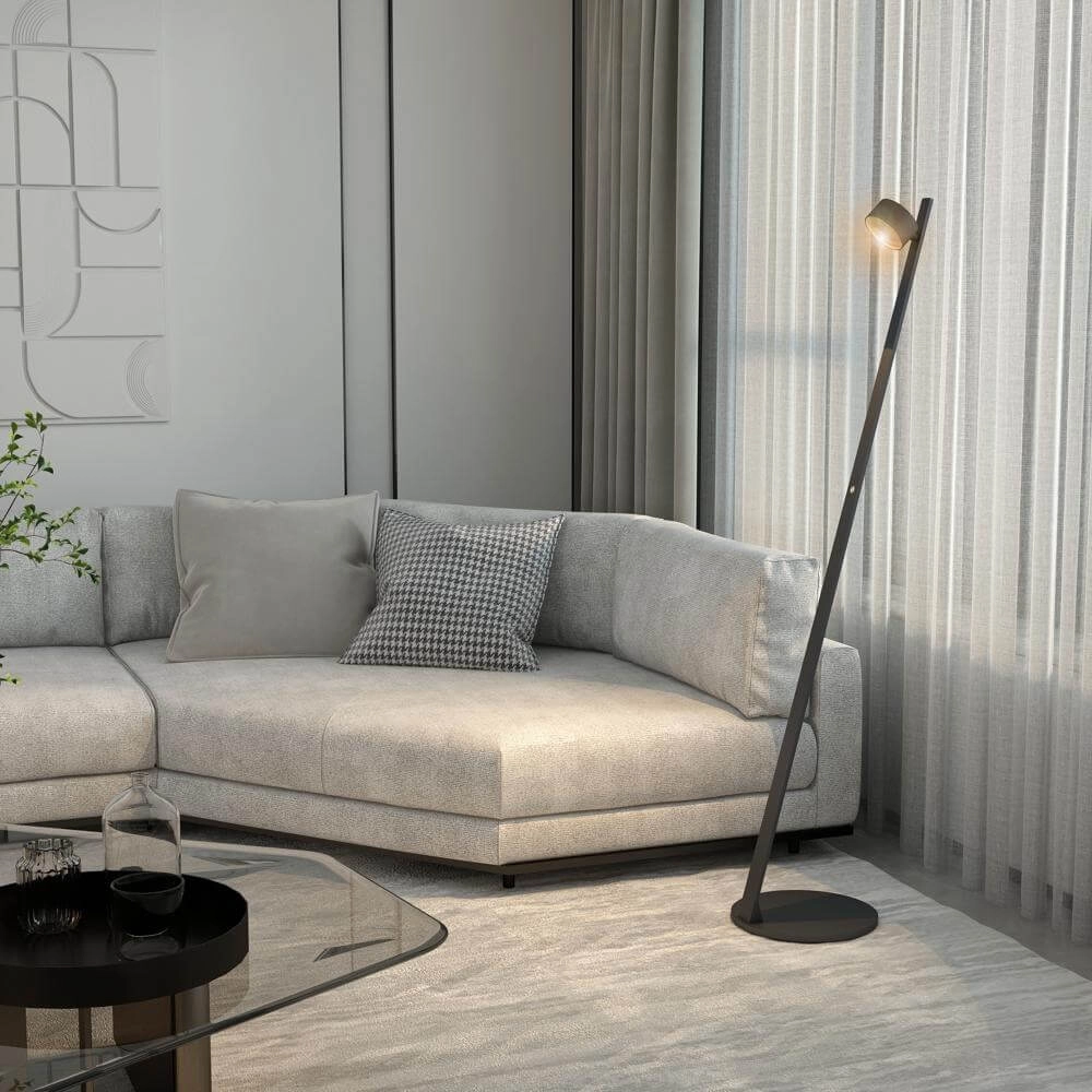 Design floor lamp Omega black Artdelight 8720701100343