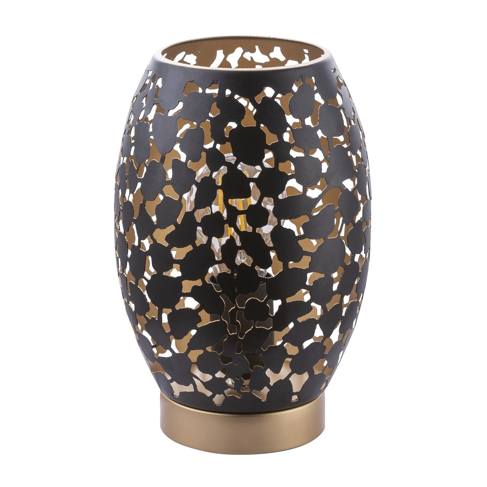 Table lamp Narri black with gold - coarse holes Globo 9007371378555