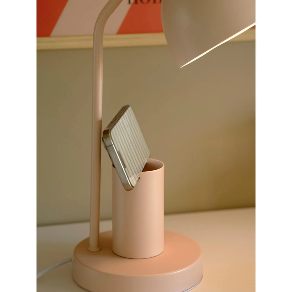 Pink desk lamp Devone with pen holder Nordlux 5704924024566