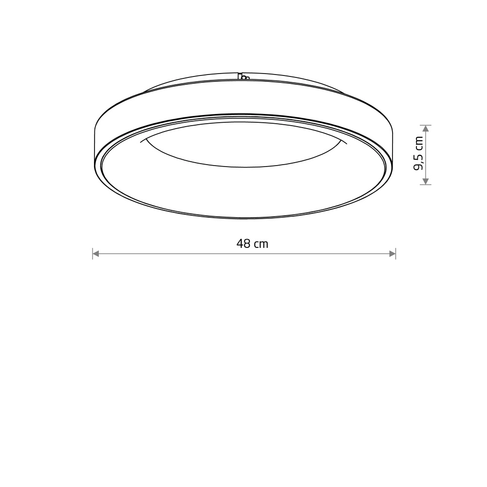 Ceiling lamp Nikki Led sand brown Ø 48cm - 3000K
