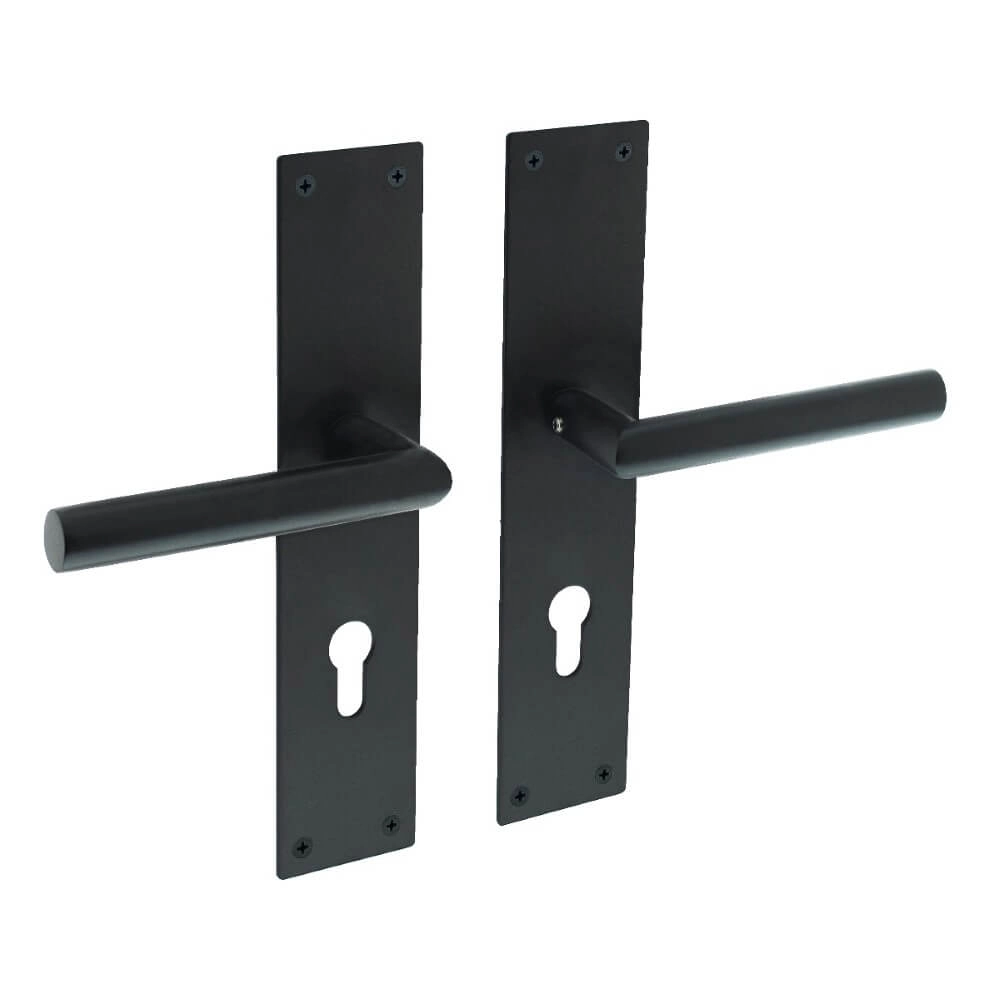 Tight door handle Jura Cylinder hole 72mm black