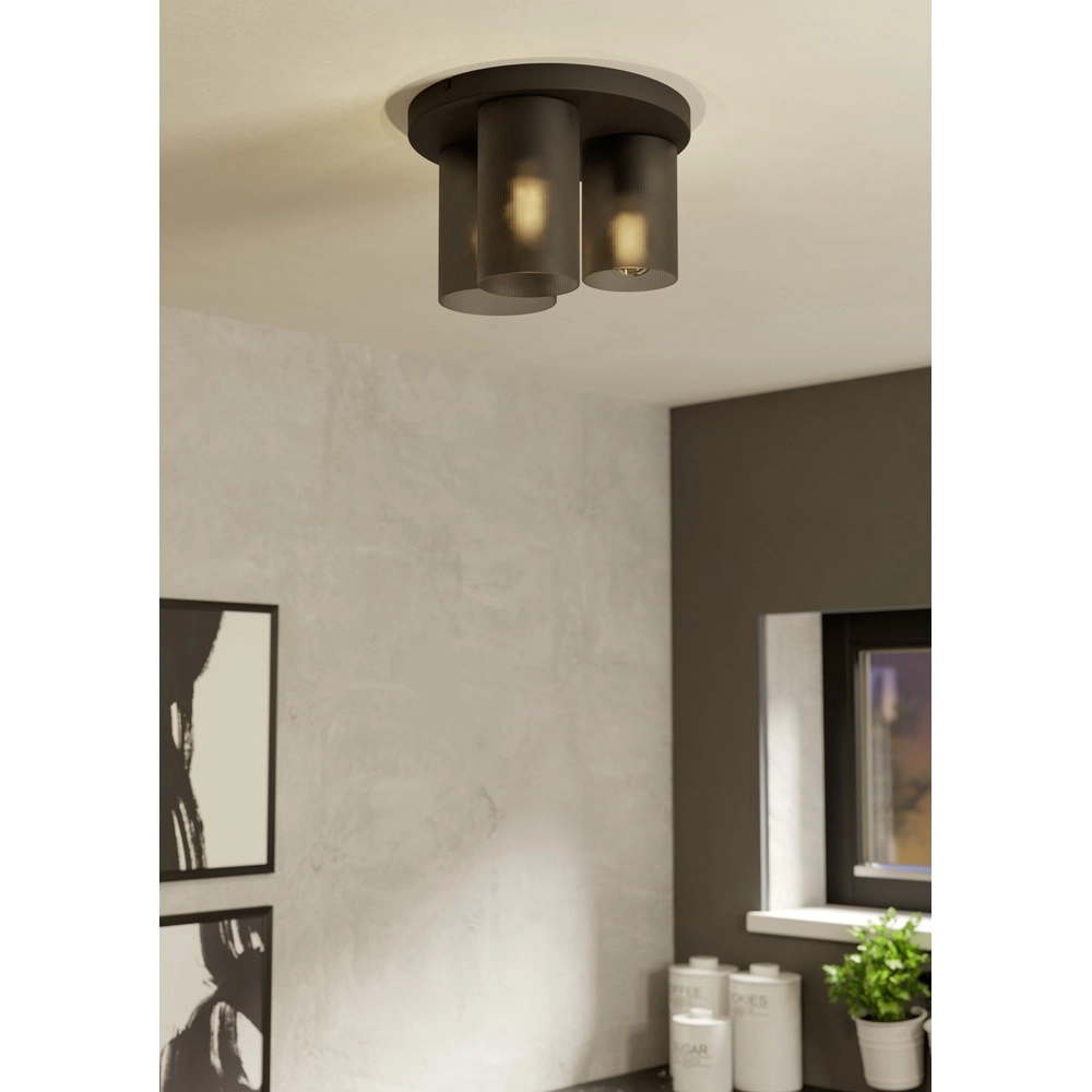 Ceiling lamp Colomera smoke frosted glass Eglo 9008606307135
