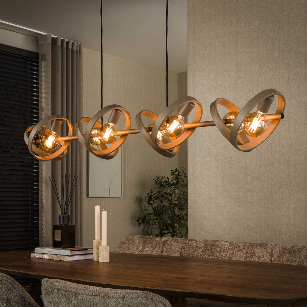 8 rings pendant light dining table Hover sand - Ø 26cm
