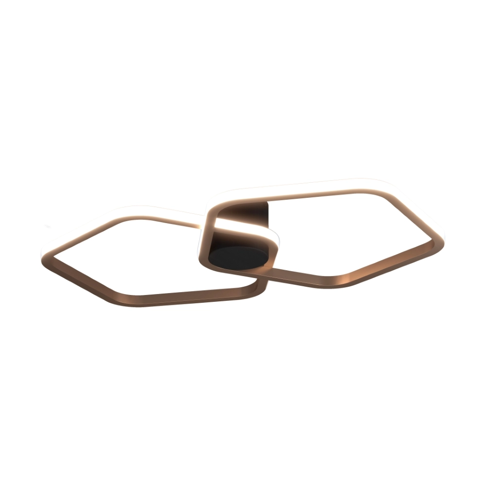 Unique ceiling lamp Estrella black with brown