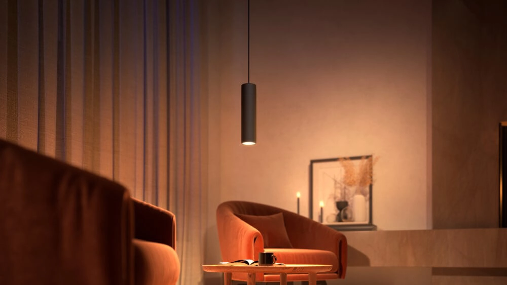 Hue Perifo - White and color set of 3 hanging lamps black Philips 8719514407725