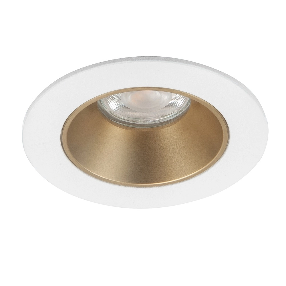 Design spot Downlights white with gold Ø 8cm