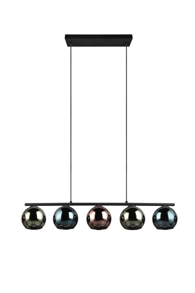 Design hanging lamp Sheldon black with smoke glass Trio 4017807585254