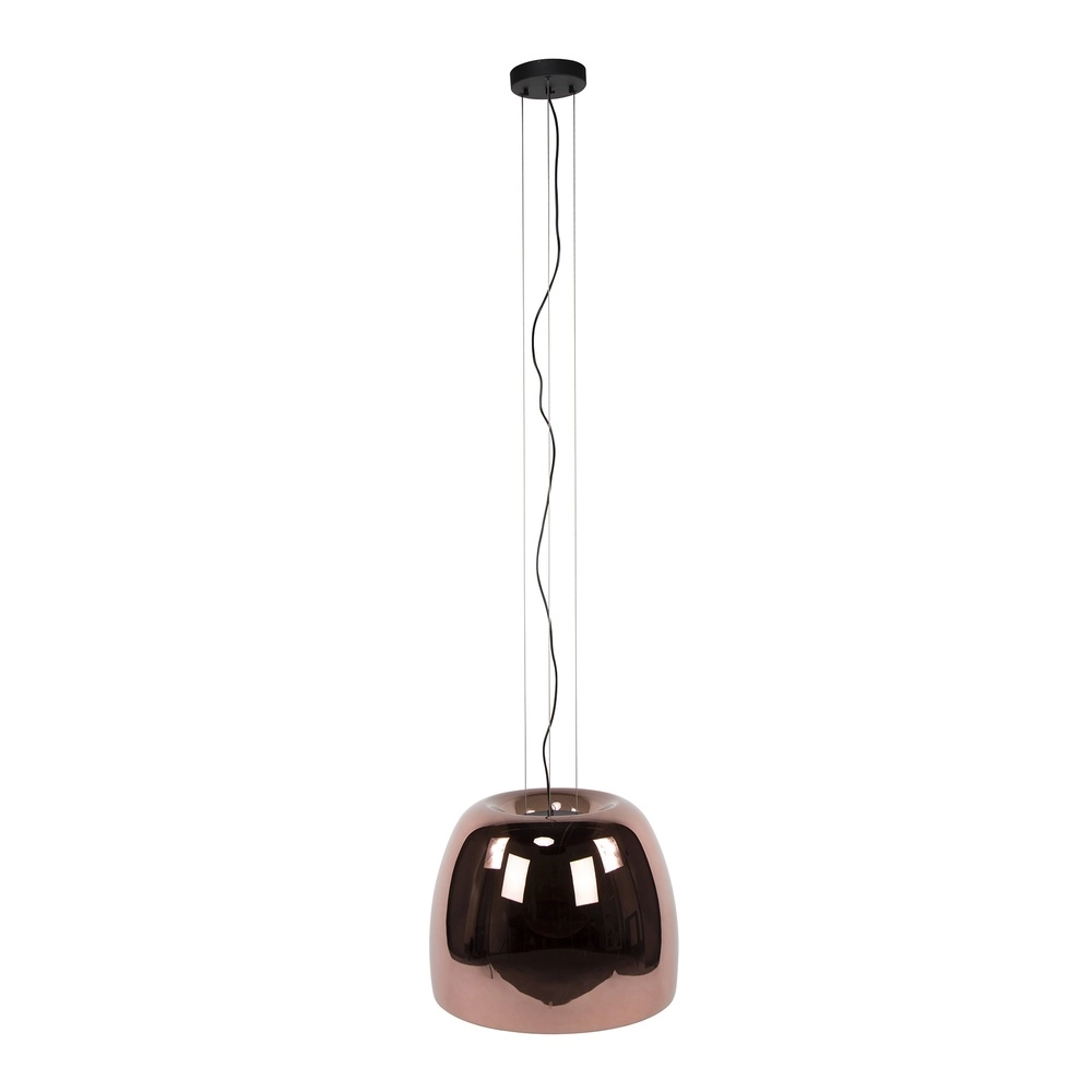 Glass pendant lamp Drift Ø 48cm - copper glass Lyora 8716803512733