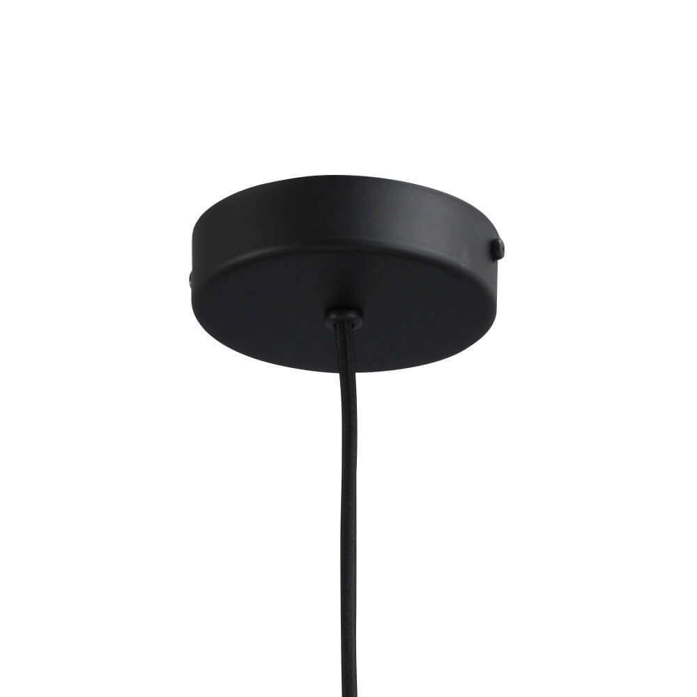 Hanging lamp black Porto with Nicolette clear glass - Ø 20cm Masterlight 8718121269368