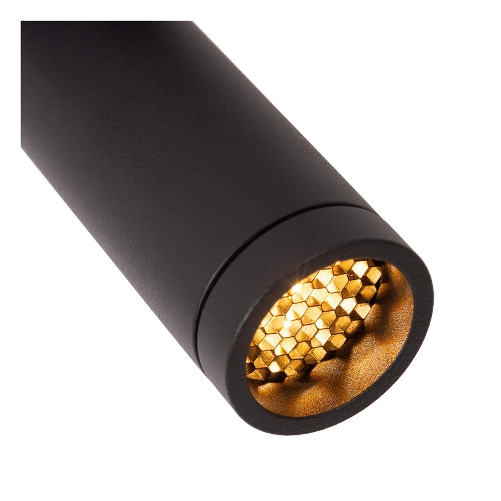 Sleek ceiling lamp Grado 2-light black Lucide 5411212221674