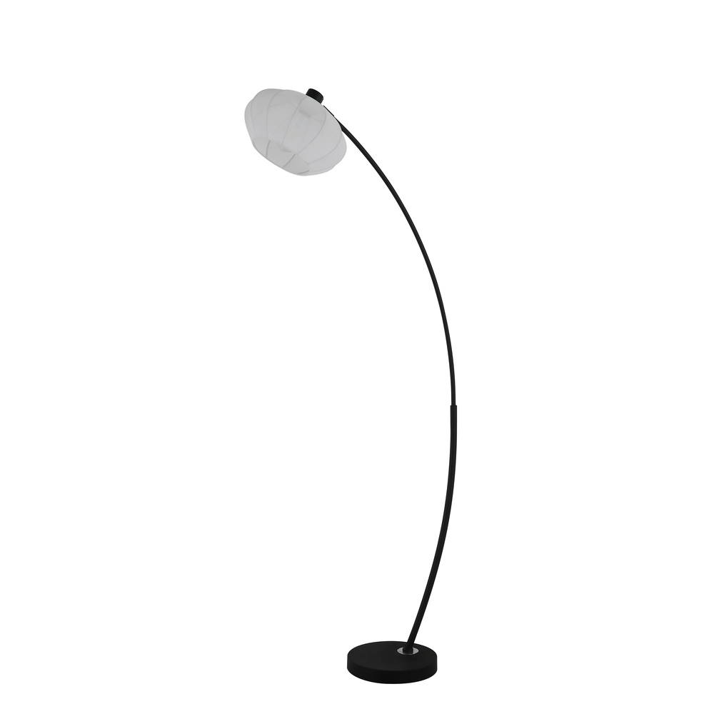 Floor lamp Radiant black with hood