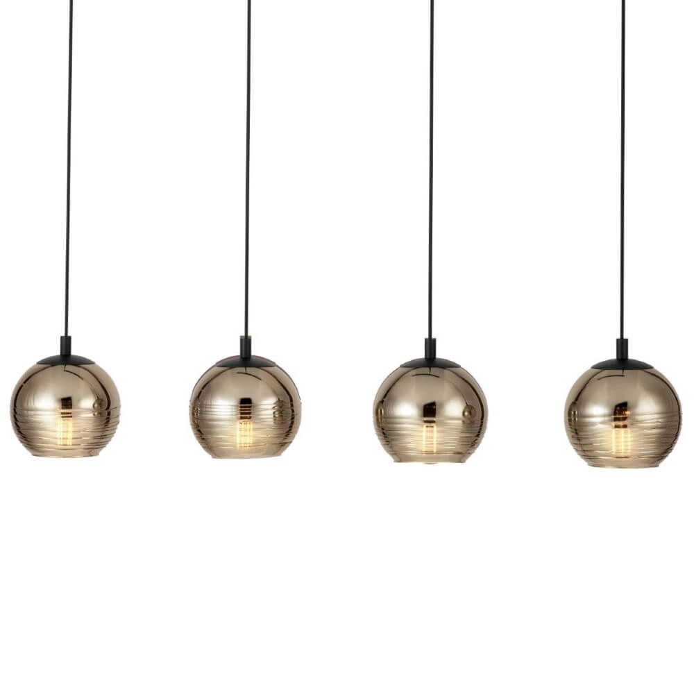 Hanging lamp 4-lights Lemorieta black Stars of Light 9002759396862