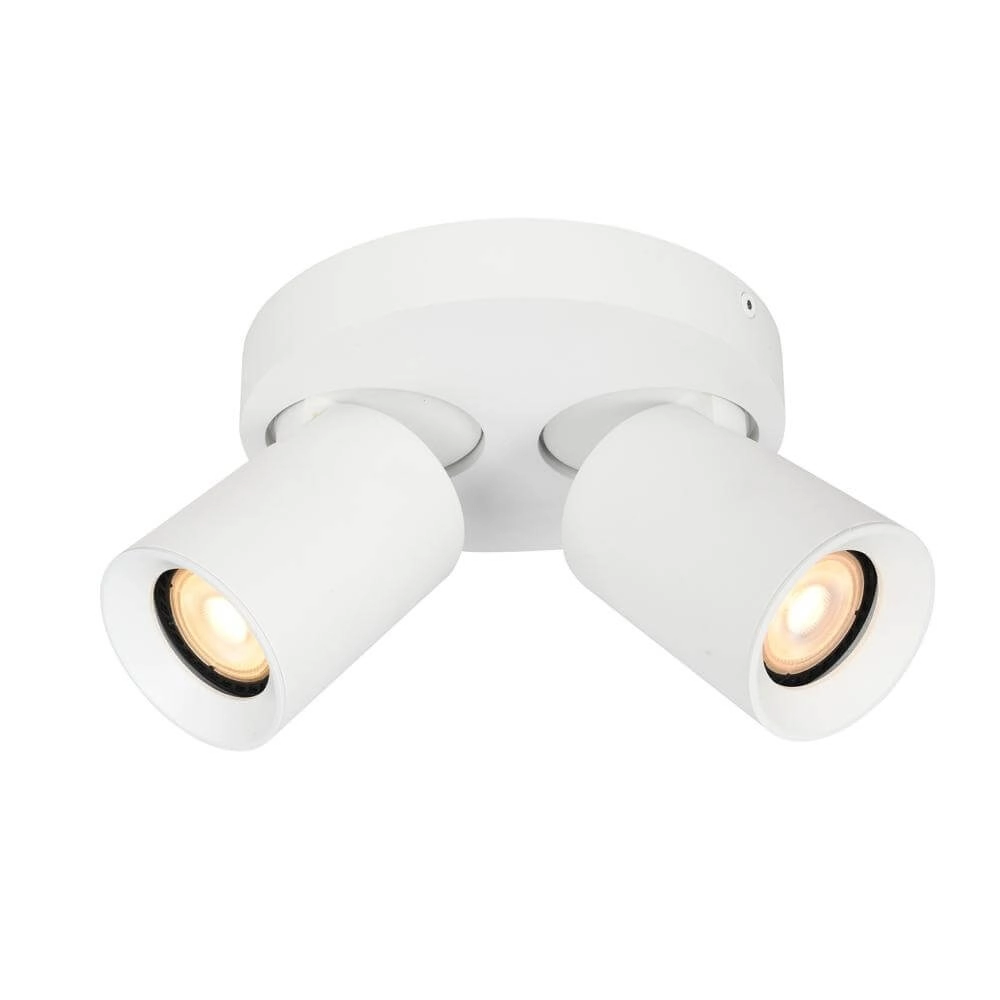 Round ceiling lamp Megano 2-light white