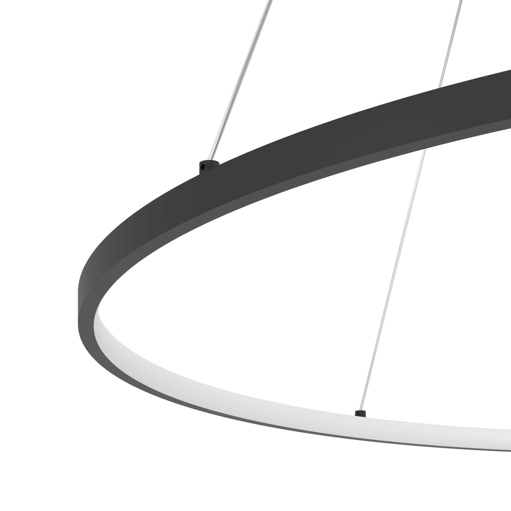 XL LED pendant light Parruta Ø 99cm - black Eglo 9008606315697