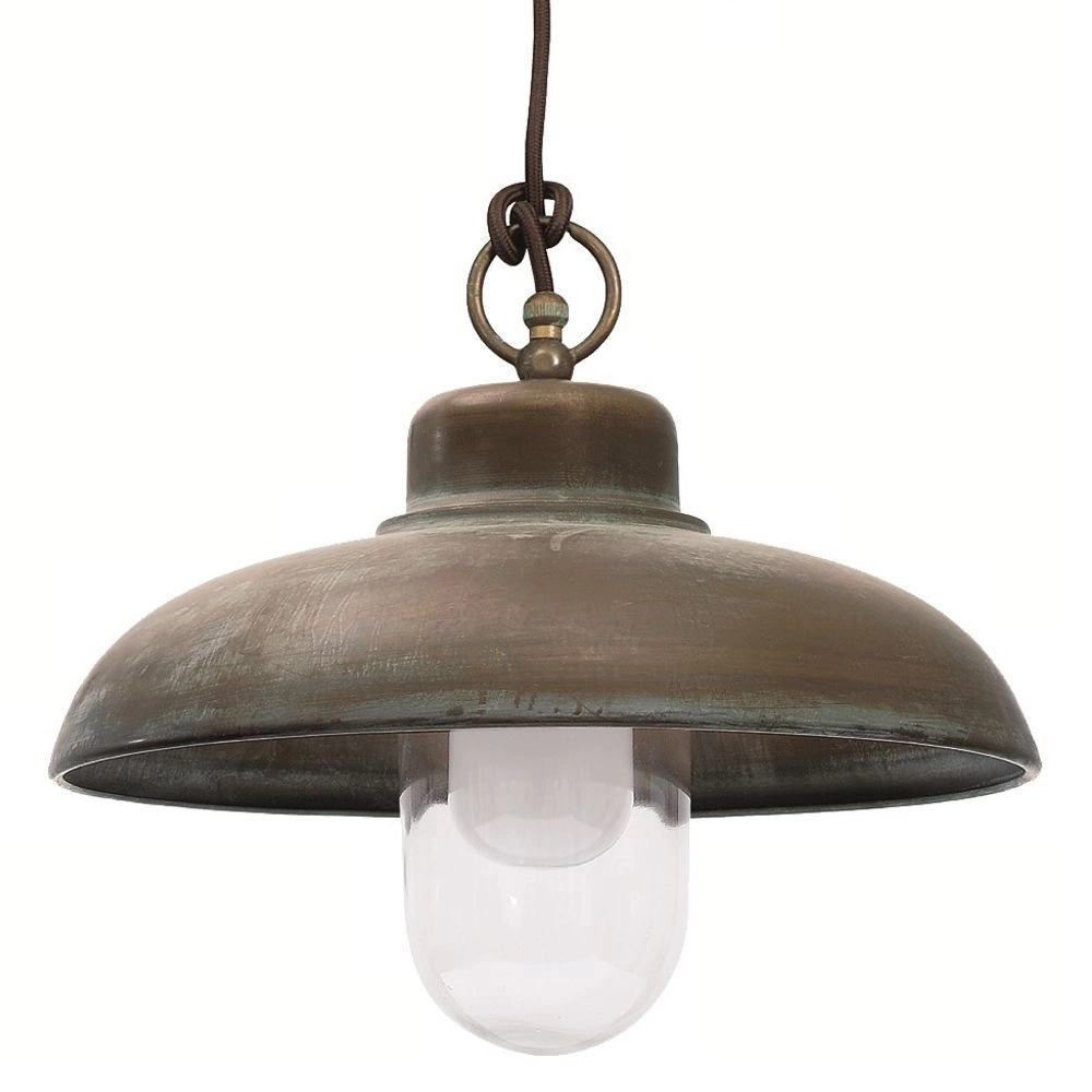 Porch hanging lamp Veranda 3 32cm copper brown Franssen 8021035005732