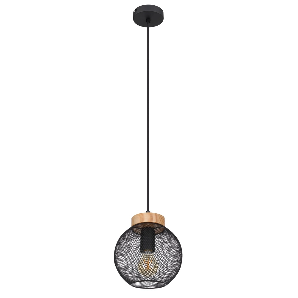Pendant lamp Pablo Black Mesh Globo 9007371423552