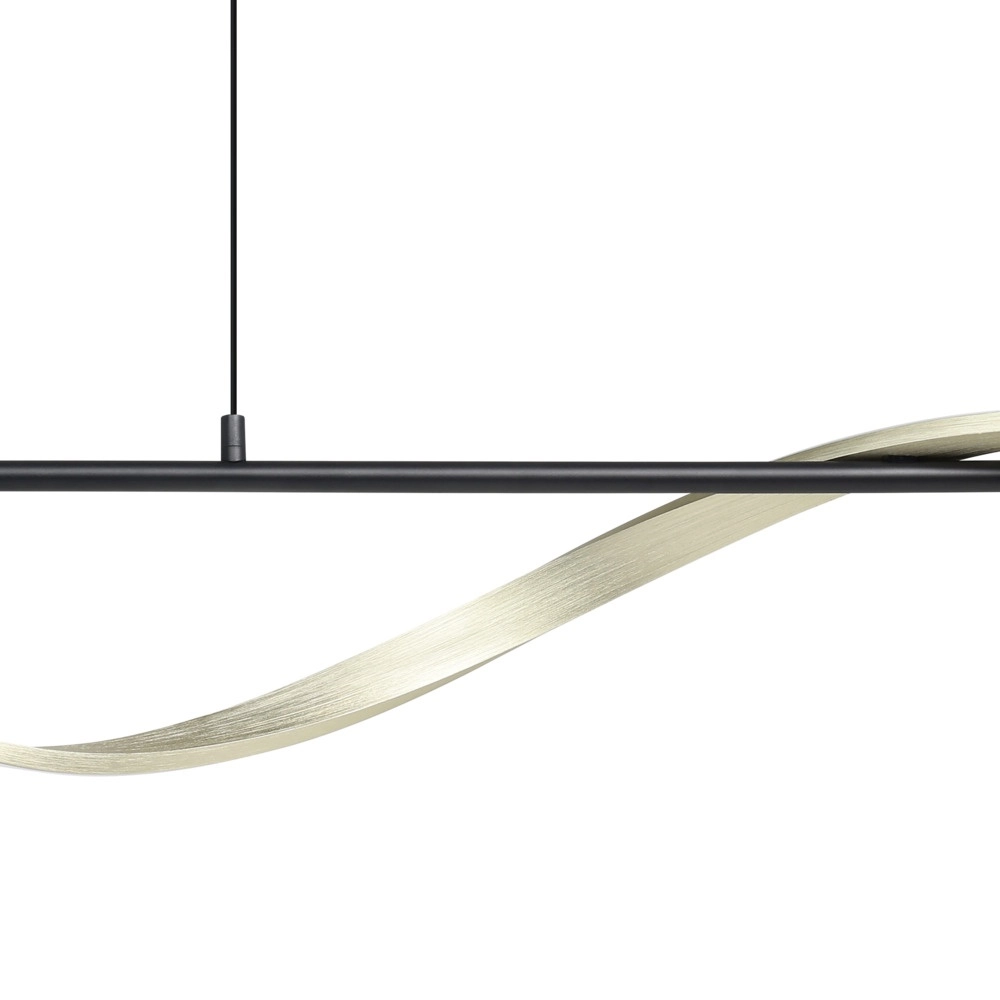 Pendant lamp Conaprato black with gold Eglo 9008606357352
