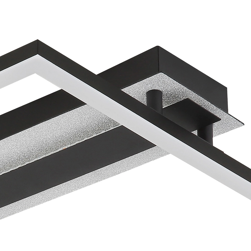 Square ceiling lamp Estrada Black Globo 9007371586714