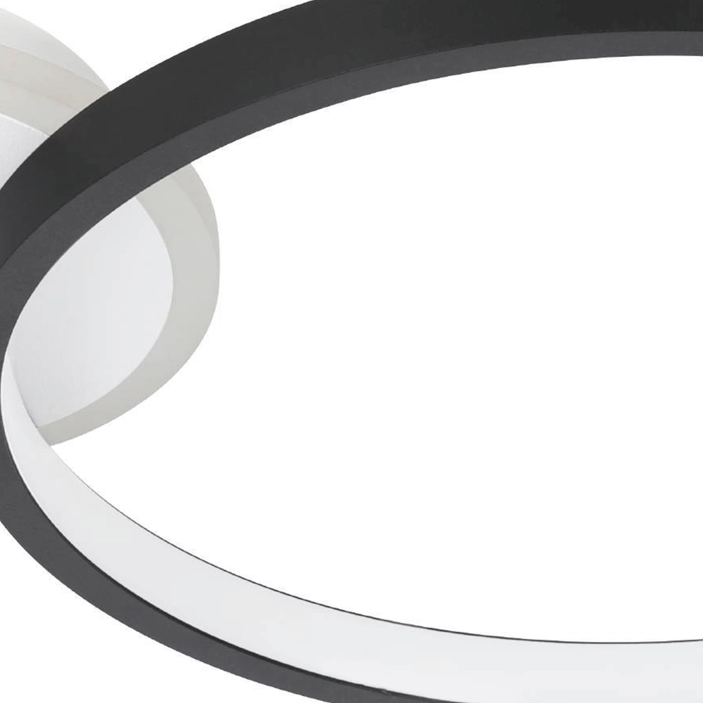 Adjustable LED ceiling lamp Gafares round - black Eglo 9008606241002