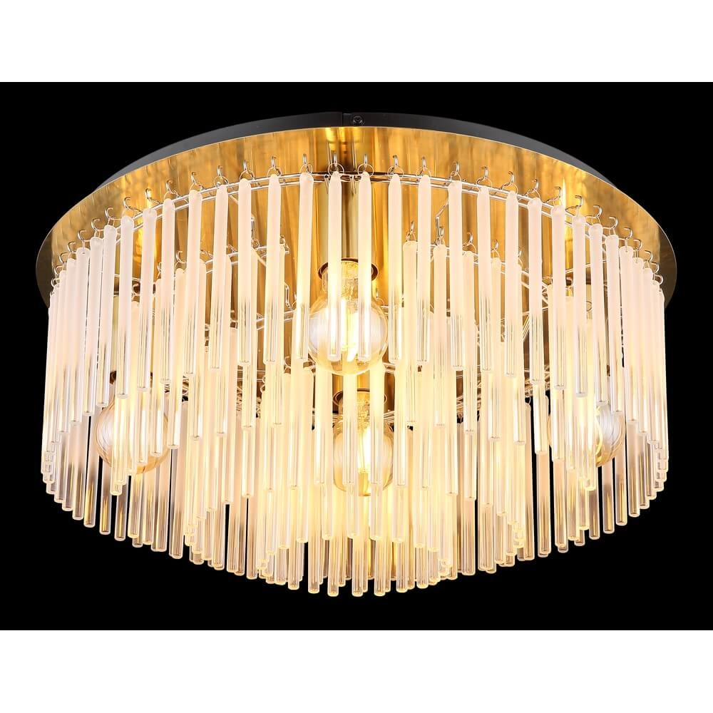 Golden ceiling lamp Gorley with glass Ø 50cm Globo 9007371458806