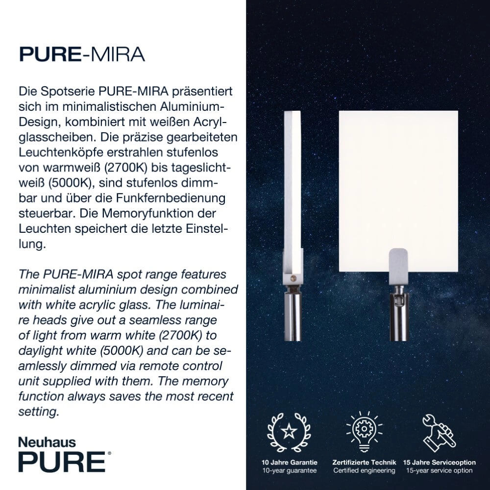 Designer table lamp Pure Mira black Paul Neuhaus 4012248367520