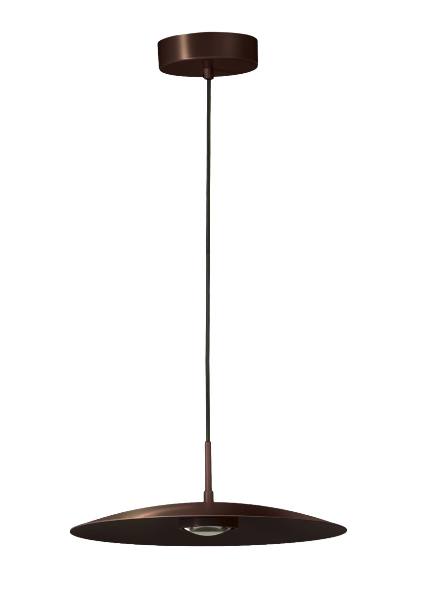 Sleek pendant lamp Sanne Ø 40cm - anodic brown