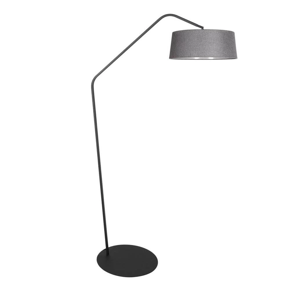 Floor lamp Zig-Zag black with grey shade Ø 48cm