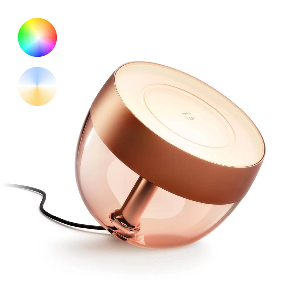 Uplight Hue Iris - White and color Red copper