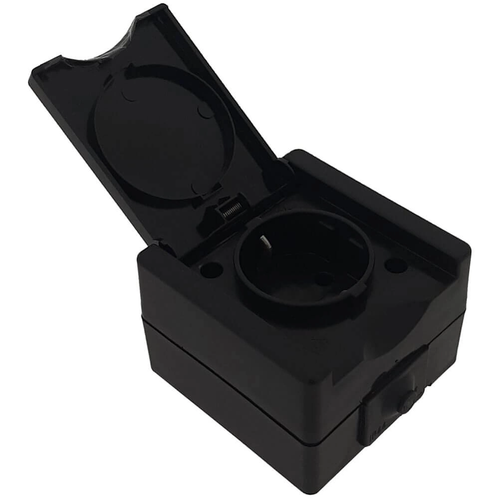 Socket ProAQA earthing black Lyora 4008224658898