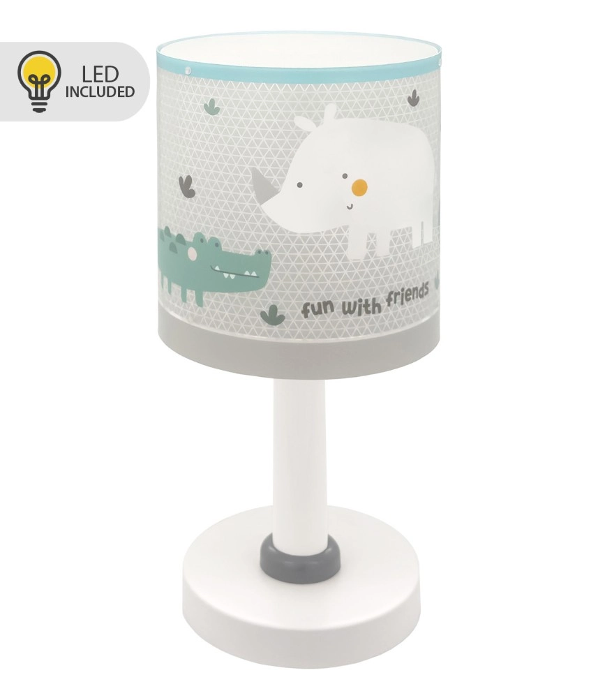 Table lamp Rhino & Croco grey